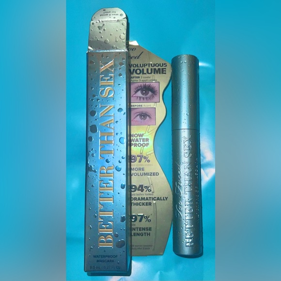 Too Faced Better Than Sex Waterproof Mascara-Black. Volume, Fluff, Long, Curl - Picture 2 of 7